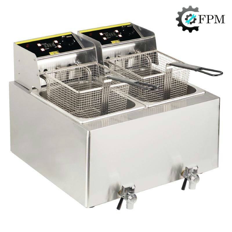 S.S. Electric Double Deep Fryer 1 Top Quality SS Electric Deep Fryer