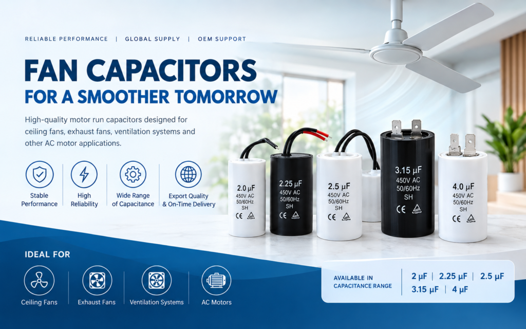 Premium Quality Fan Capacitors from India